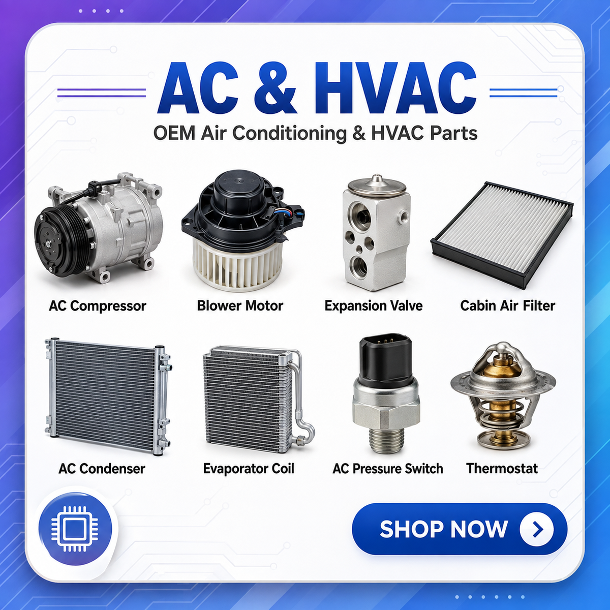 AC & HVAC Car Parts | Automotive Air Conditioning & HVAC Parts