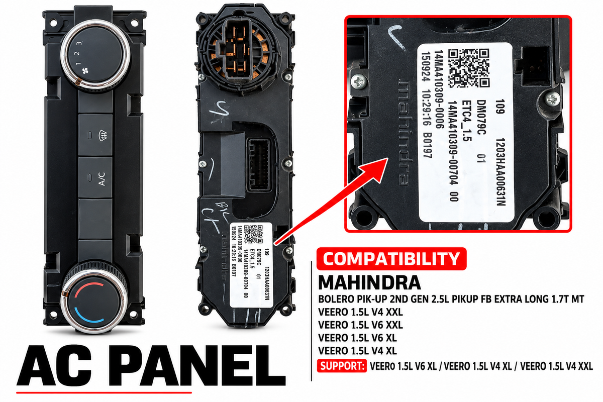 Mahindra Bolero Pik-Up / Veero AC Control Panel | 1203HAA00631N