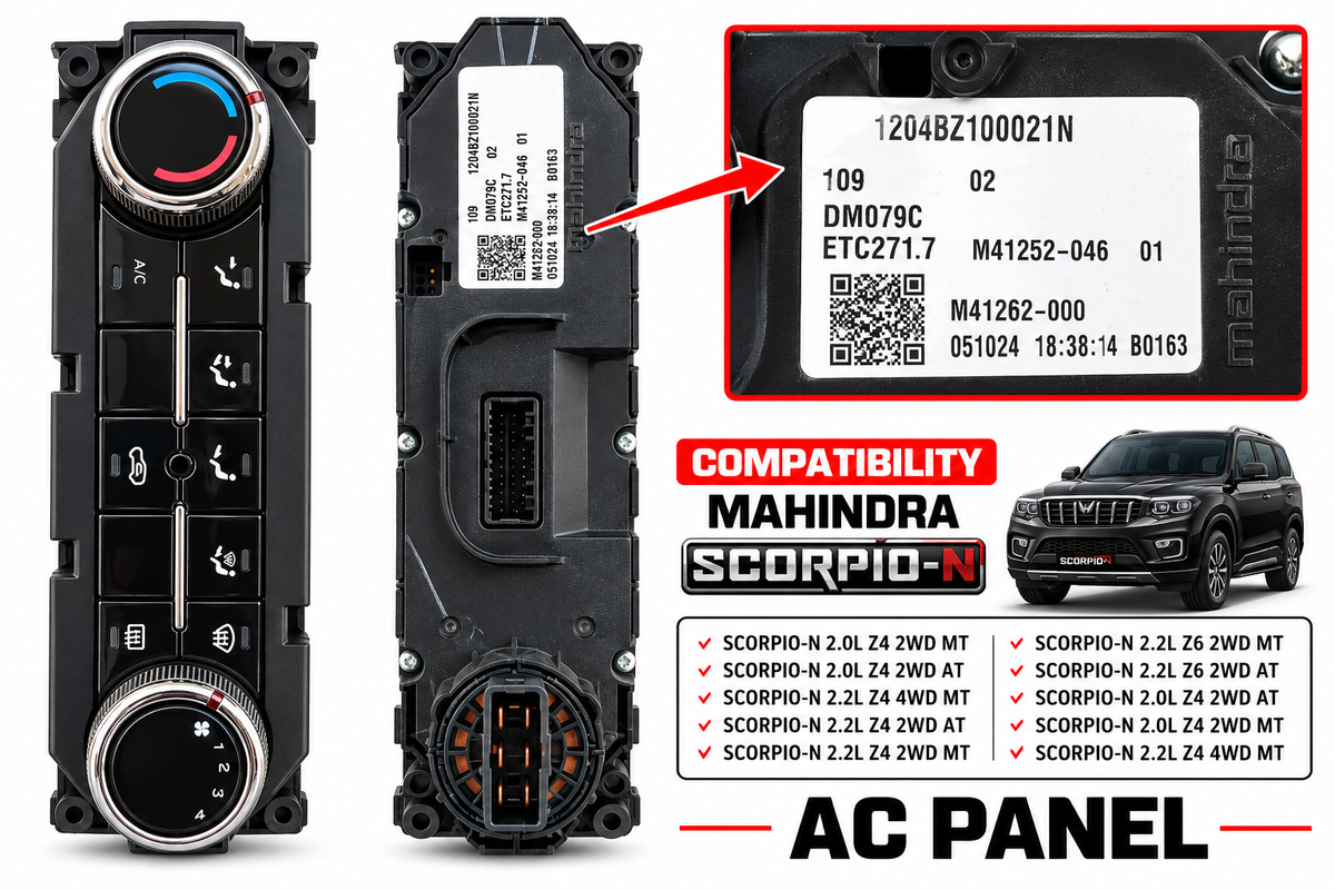 Mahindra Scorpio N AC Control Panel | 1204BZ100021N